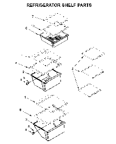 Refrigerator shelf parts Diagram and Parts List for 10651113710  Kenmore Refrigerator