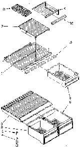 Shelf Diagram and Parts List for ET18NKXSN05  Whirlpool Refrigerator