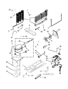 Unit Parts Diagram and Parts List for KFFS20EYMS02  KitchenAid Refrigerator