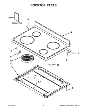 Part Location Diagram of W10719736 Whirlpool USE AND CARE GUIDE