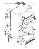 CABINET Diagram and Parts List for KTRS20KAWH01  KitchenAid Refrigerator