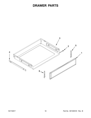 06 - DRAWER PARTS Diagram and Parts List for YMER8800FW0  Whirlpool Range