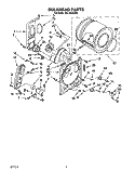 BULKHEAD Diagram and Parts List for RGL4434AL0  Roper Dryer