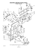 CONTROL AND REAR PANEL Diagram and Parts List for LA6150XTF0  Whirlpool Washer