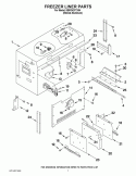 FREEZER LINER PARTS Diagram and Parts List for KBFO42FTX04  KitchenAid Refrigerator