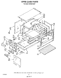 UPPER OVEN Diagram and Parts List for SE950PEKW1  Whirlpool Range