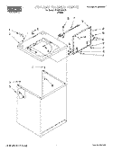 TOP AND CABINET Diagram and Parts List for RAS5133EQ0  Roper Washer