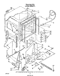TUB , LITERATURE AND OPTIONAL Diagram and Parts List for DU8950XT2  Whirlpool Dishwasher