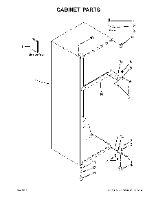 Cabinet parts Diagram and Parts List for 10676393413  Kenmore Refrigerator
