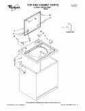 TOP AND CABINET PARTS Diagram and Parts List for 7MWT96710WM0  Whirlpool Washer