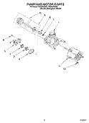 PUMP AND MOTOR Diagram and Parts List for RUD3000KB1  Roper Dishwasher