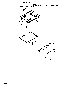 Main Top Diagram and Parts List for F4057*1  Roper Range