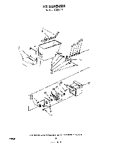 Ice Dispenser Diagram and Parts List for 8624*1B  Roper Refrigerator