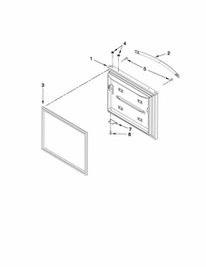 Freezer Door Parts Diagram and Parts List for 59669952012  Kenmore Refrigerator