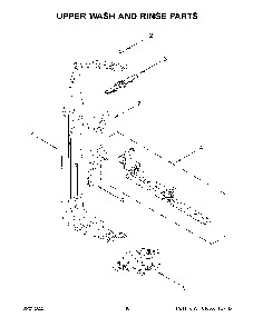 Upper Wash And Rinse Parts Diagram and Parts List for KDTM604KBS1  KitchenAid Dishwasher