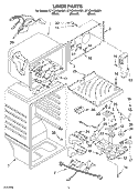 LINER Diagram and Parts List for ET1CHKXKQ01  Whirlpool Refrigerator