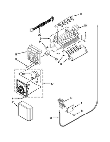 Icemaker Parts Diagram and Parts List for WRS321CDBM00  Whirlpool Refrigerator