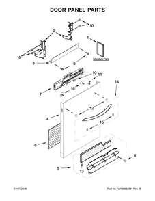 Part Location Diagram of W10872100 Whirlpool Handle - Black