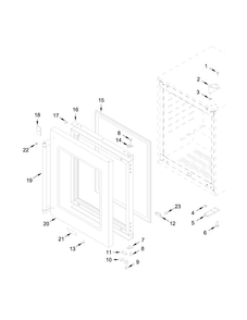 Door Parts Diagram and Parts List for KUWL204EPA00  KitchenAid Cooler