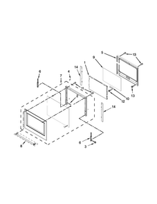 Upper Oven Door Parts Diagram and Parts List for KODE300ESS00  KitchenAid Wall Oven