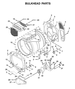 Bulkhead Parts Diagram and Parts List for 11061112021  Kenmore Dryer