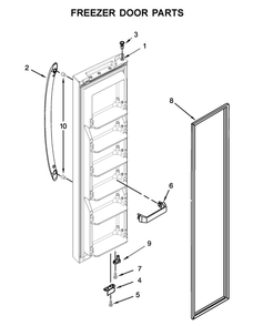Freezer Door Parts Diagram and Parts List for 10641179713  Kenmore Refrigerator