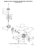 BRAKE, CLUTCH, GEARCASE, MOTOR & PUMP Diagram and Parts List for KAWE560WAL0  Whirlpool Washer
