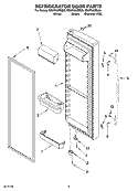 REFRIGERATOR DOOR PARTS Diagram and Parts List for ES5PHAXSB00  Whirlpool Refrigerator