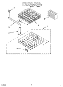 DISHRACK Diagram and Parts List for CUD4000JQ0  Crosley Dishwasher