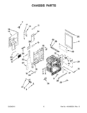 CHASSIS PARTS Diagram and Parts List for GGE388LXS02  Whirlpool Range