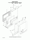 DOOR PARTS Diagram and Parts List for KESS907SBL04  KitchenAid Range