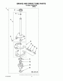 BRAKE AND DRIVE TUBE PARTS Diagram and Parts List for RTW4305VQ2  Roper Washer