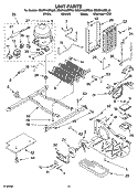 UNIT PARTS Diagram and Parts List for GD5RHAXRT00  Whirlpool Refrigerator