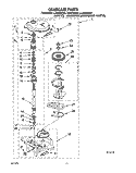 GEARCASE Diagram and Parts List for LLR8233BN0  Whirlpool Washer
