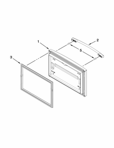 Freezer Door Diagram and Parts List for 59679222014  Kenmore Refrigerator