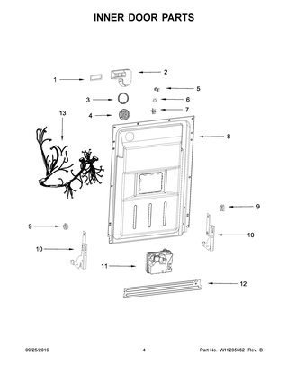Part Location Diagram of W11230138 Whirlpool LATCH KIT