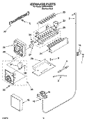 ICEMAKER PARTS Diagram and Parts List for GD5PHAXMS00  Whirlpool Refrigerator