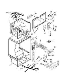 Liner Parts Diagram and Parts List for 5WT511SFEG00  Whirlpool Refrigerator