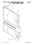DOOR AND PANEL Diagram and Parts List for KUDS23HBWH0  KitchenAid Dishwasher