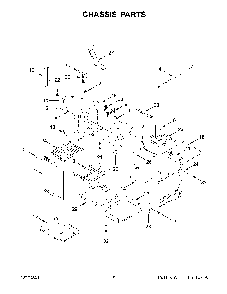 Chassis Parts Diagram and Parts List for YKFEG500EWH5  KitchenAid Range