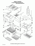 SHELF PARTS Diagram and Parts List for GX5FHTXVQ04  Whirlpool Refrigerator