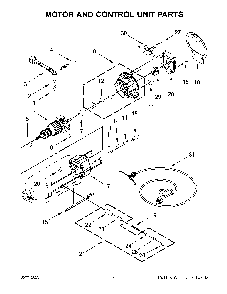 Motor And Control Unit Parts Diagram and Parts List for 7KSM195PSZHI0  KitchenAid Mixer