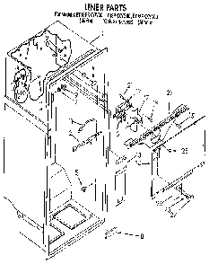 Liner Diagram and Parts List for E18PKXYN00  Whirlpool Refrigerator