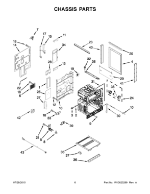 04 - CHASSIS PARTS Diagram and Parts List for YKFID500ESS1  Whirlpool Range