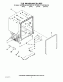 Part Location Diagram of WPW10505751 Whirlpool Dishwasher Dishrack Roller