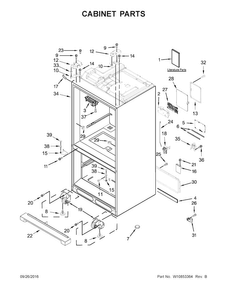 Part Location Diagram of W11109515 Whirlpool WASHER