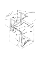 Dryer Support And Washer Parts Diagram and Parts List for 11088752798  Kenmore Washer Dryer Combo
