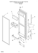 REFRIGERATOR DOOR Diagram and Parts List for 4YED22PQFN02  Whirlpool Refrigerator