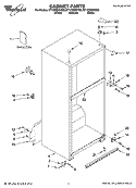 CABINET PARTS Diagram and Parts List for ET1CHEXVB00  Whirlpool Refrigerator