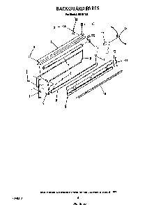 Backguard Diagram and Parts List for N9157*0  Roper Range
